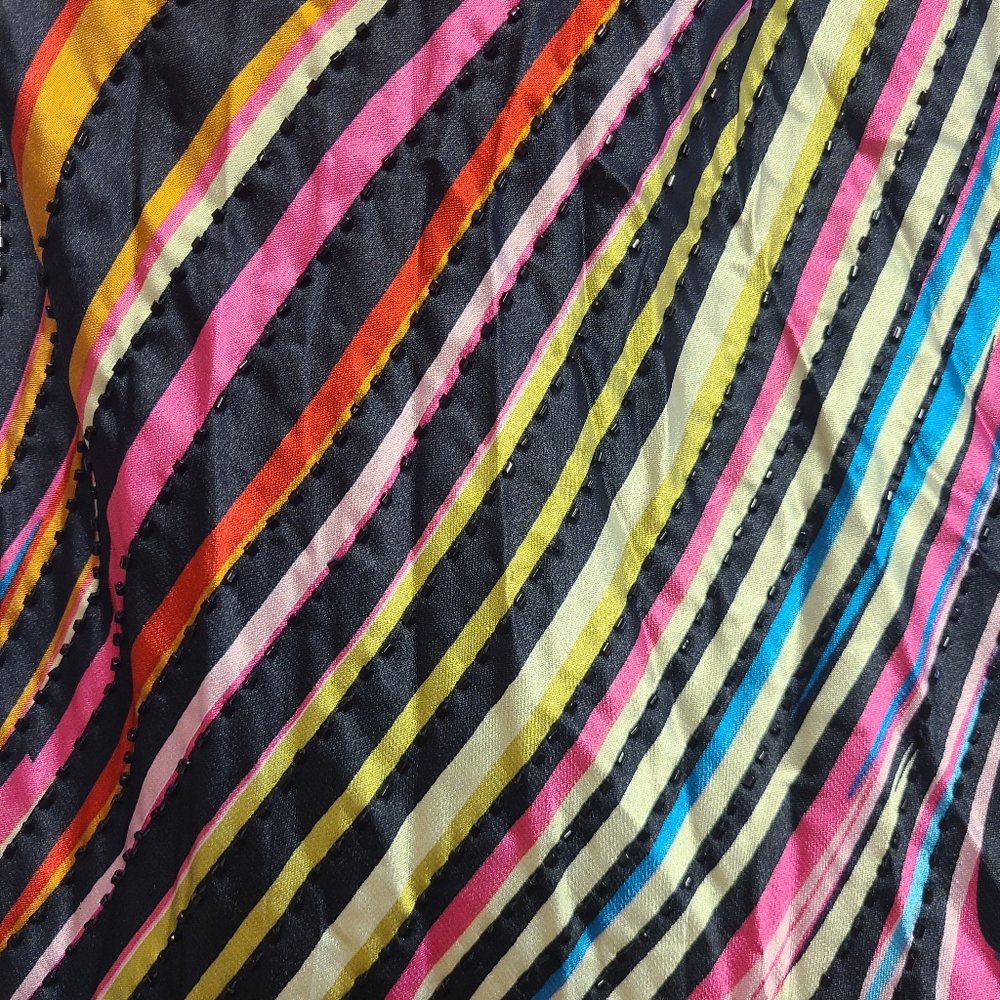 DAVE & JOHNNY Size 6 Formal Gown Evening Dress Rainbow Optical Illusion - Picture 4 of 16